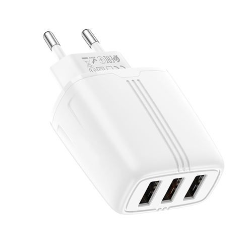 Hoco Triple Port Charger White