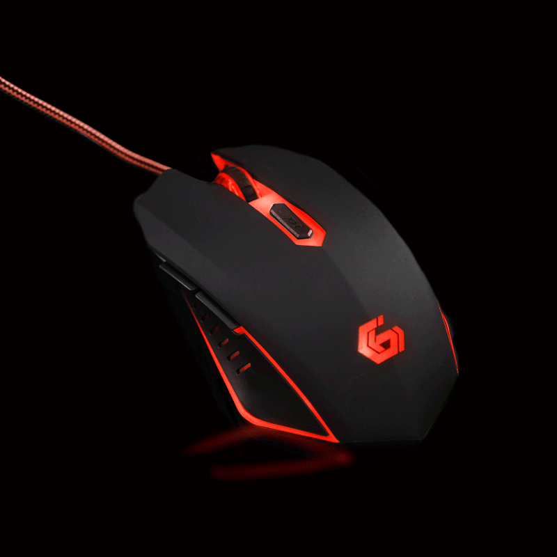 Gembird® Gaming muis USB, zwart/groen